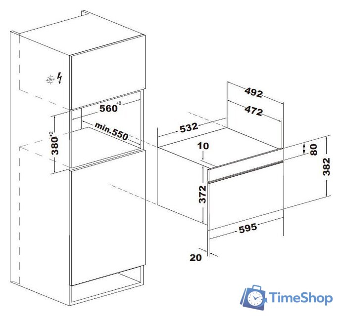 Микроволновая печь Weissgauff BMWO-349 DBSX Touch - Изображение №7 — Интернет-магазин Time-Shop
