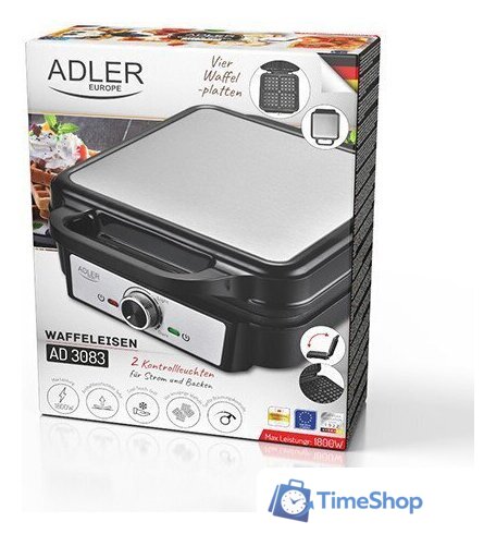 Вафельница Adler AD 3083 - Изображение №9 — Интернет-магазин Time-Shop