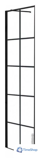 Душевая стенка Rea Molier 90 (черный/прозрачное стекло) - Изображение №1 — Интернет-магазин Time-Shop