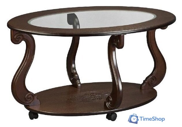 Журнальный столик Мебелик Овация С на колесах (темно-коричневый) - Изображение №1 — Интернет-магазин Time-Shop