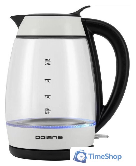 Электрический чайник Polaris PWK 2006CGL (белый) - Изображение №2 — Интернет-магазин Time-Shop