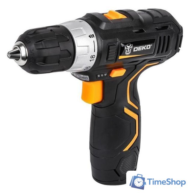 Дрель-шуруповерт Deko GCD12DU3 SET 2 063-4146 (с 1-им АКБ, набор оснастки) - Изображение №2 — Интернет-магазин Time-Shop