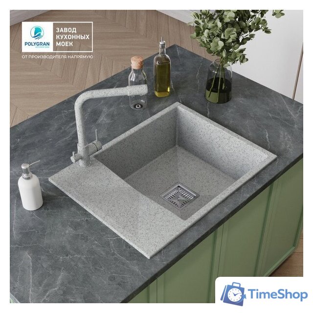 Кухонная мойка Polygran Blade 660 (светло-серый) - Изображение №5 — Интернет-магазин Time-Shop