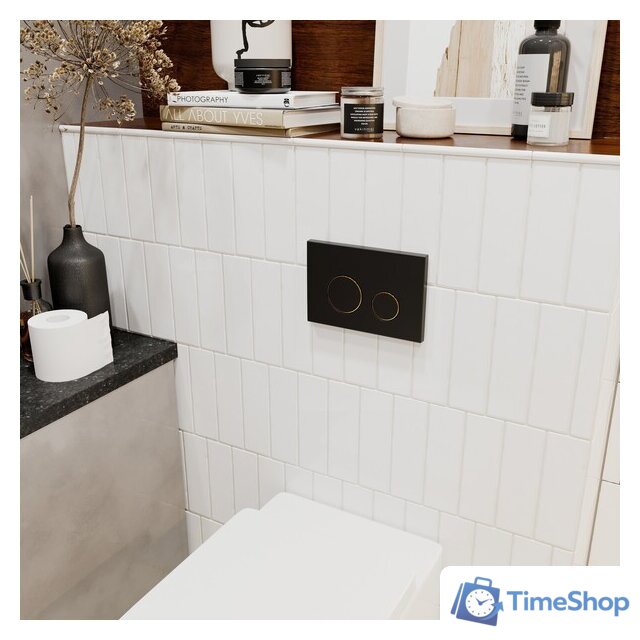 Инсталляция для унитаза Lavinia Boho Relfix 5 в 1 77010053 (матовый черный/золотой глянец пластик) - Изображение №3 — Интернет-магазин Time-Shop