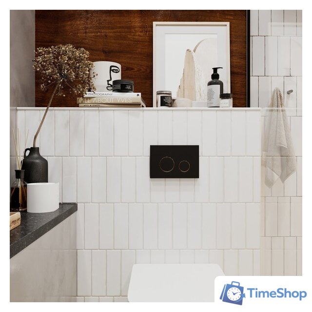 Инсталляция для унитаза Lavinia Boho Relfix 5 в 1 77010053 (матовый черный/золотой глянец пластик) - Изображение №4 — Интернет-магазин Time-Shop