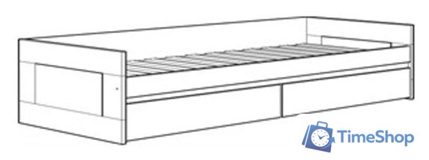 Кровать-тахта Mio Tesoro Сириус раздвижная 90x200 2.02.08.450.1 (белый) - Изображение №4 — Интернет-магазин Time-Shop