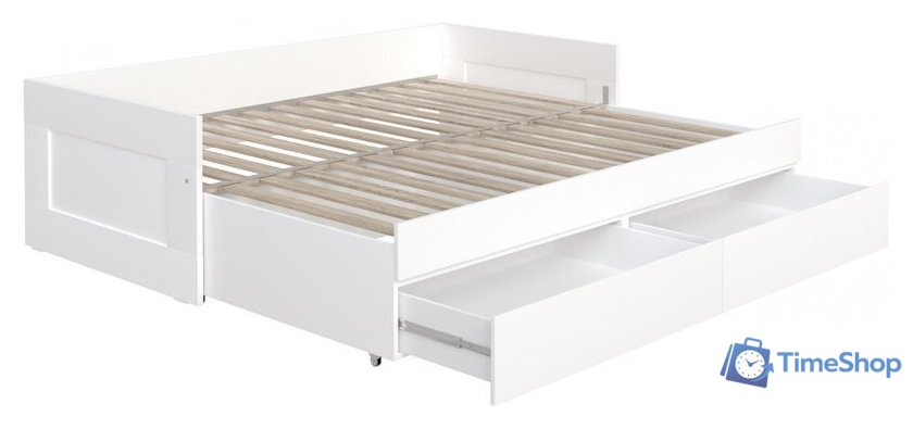 Кровать-тахта Mio Tesoro Сириус раздвижная 90x200 2.02.08.450.1 (белый) - Изображение №2 — Интернет-магазин Time-Shop