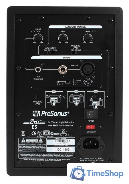 Монитор ближнего поля PreSonus Eris E5 - Изображение №5 — Интернет-магазин Time-Shop