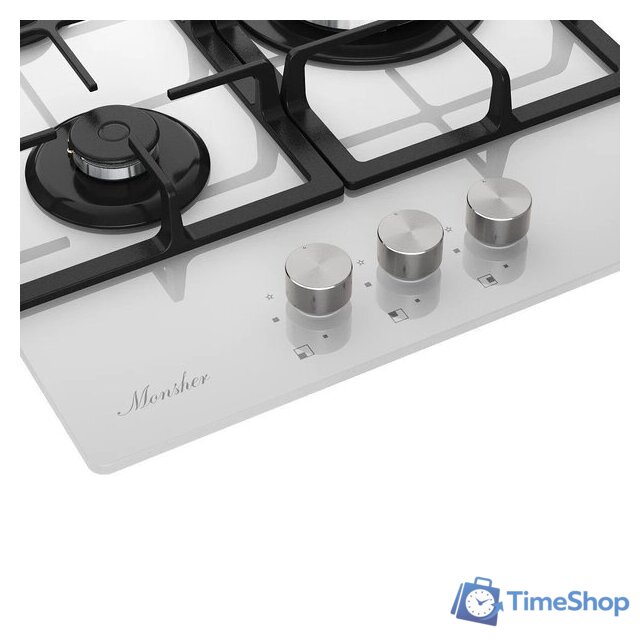 Варочная панель Monsher MGG 43 Blanc - Изображение №3 — Интернет-магазин Time-Shop