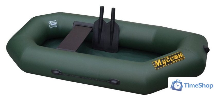 Гребная лодка Муссон S-190 с гребками (зеленый) - Изображение №5 — Интернет-магазин Time-Shop