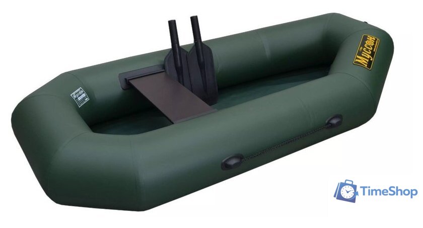 Гребная лодка Муссон S-190 с гребками (зеленый) - Изображение №4 — Интернет-магазин Time-Shop