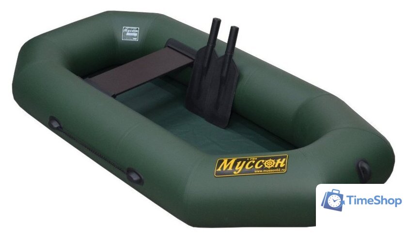 Гребная лодка Муссон S-190 с гребками (зеленый) - Изображение №6 — Интернет-магазин Time-Shop