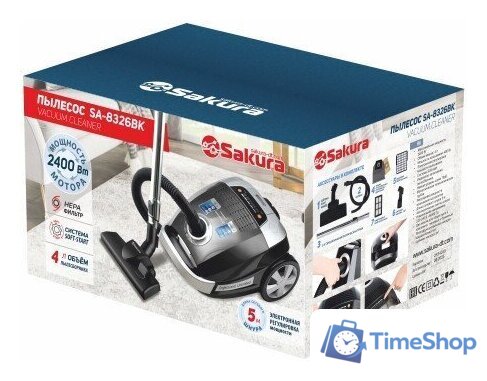 Пылесос Sakura SA-8326BK - Изображение №4 — Интернет-магазин Time-Shop