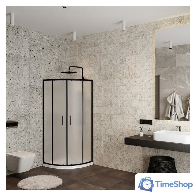 Душевой уголок Roxen Santi 55020-90BC 90х90 (матовое стекло) - Изображение №5 — Интернет-магазин Time-Shop