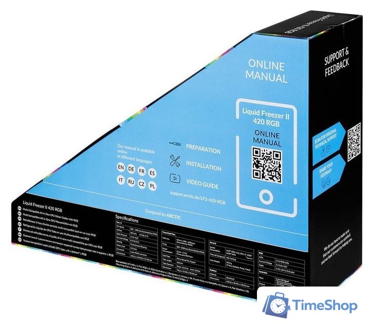 Система жидкостного охлаждения для процессора Arctic Liquid Freezer II 420 RGB + RGB Controller ACFRE00111A - Изображение №7 — Интернет-магазин Time-Shop