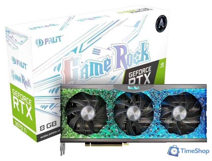 Видеокарта Palit GeForce RTX 3070 Ti GameRock 8GB GDDR6X NED307T019P2-1047G - Изображение №10 — Интернет-магазин Time-Shop