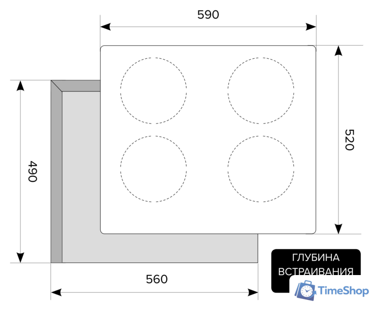 Варочная панель LEX EVI 640 F BL - Изображение №2 — Интернет-магазин Time-Shop