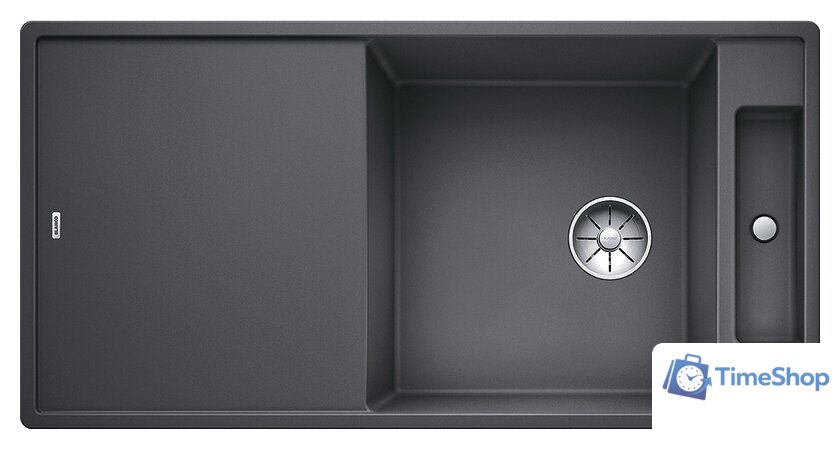 Кухонная мойка Blanco Axia III XL 6 S (разделочная доска из стекла, темная скала) - Изображение №1 — Интернет-магазин Time-Shop