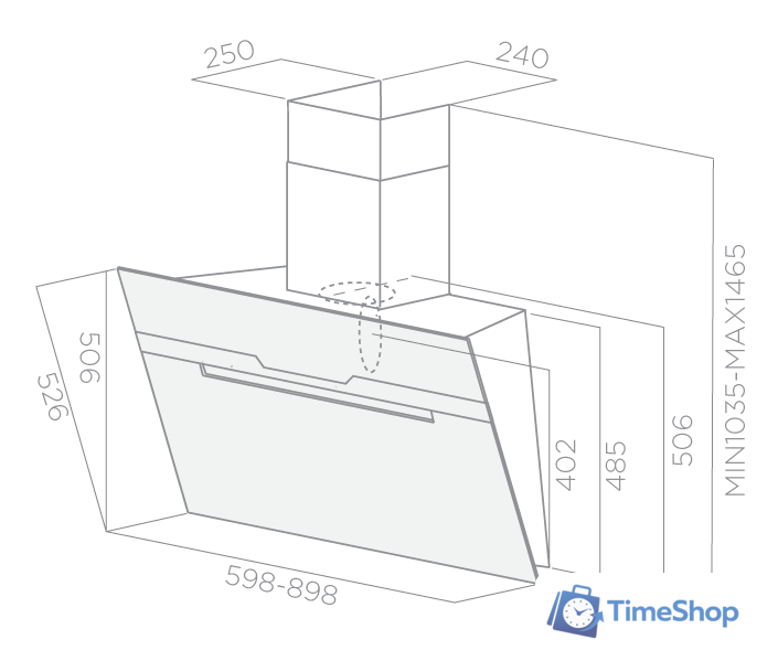 Кухонная вытяжка Elica Majestic BL/A/90 [PRF0116967] - Изображение №5 — Интернет-магазин Time-Shop