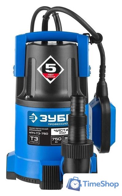 Дренажный насос Зубр НПЧ-Т3-750 - Изображение №2 — Интернет-магазин Time-Shop
