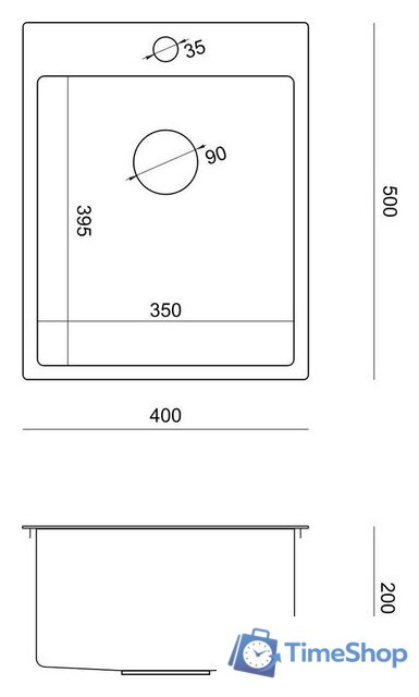 Кухонная мойка Quadron HB4050PVDBSG1 - Изображение №4 — Интернет-магазин Time-Shop
