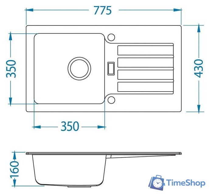 Кухонная мойка Alveus Niagara 30 1123011 - Изображение №3 — Интернет-магазин Time-Shop