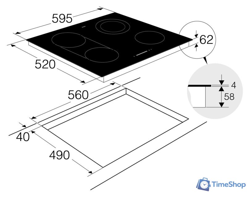 Варочная панель ASKO HCL634G - Изображение №2 — Интернет-магазин Time-Shop