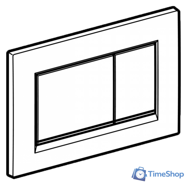 Панель смыва Geberit Sigma 30 New 115.883.JT.1 (белый матовый/хром глянцевый) - Изображение №2 — Интернет-магазин Time-Shop