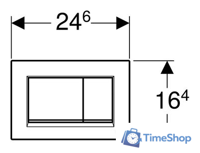 Панель смыва Geberit Sigma 30 New 115.883.JT.1 (белый матовый/хром глянцевый) - Изображение №4 — Интернет-магазин Time-Shop