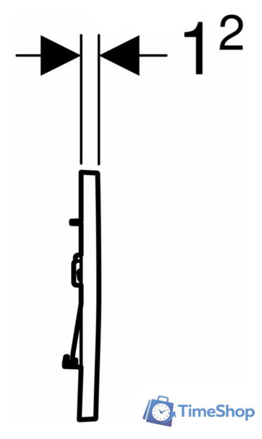 Панель смыва Geberit Sigma 30 New 115.883.JT.1 (белый матовый/хром глянцевый) - Изображение №3 — Интернет-магазин Time-Shop