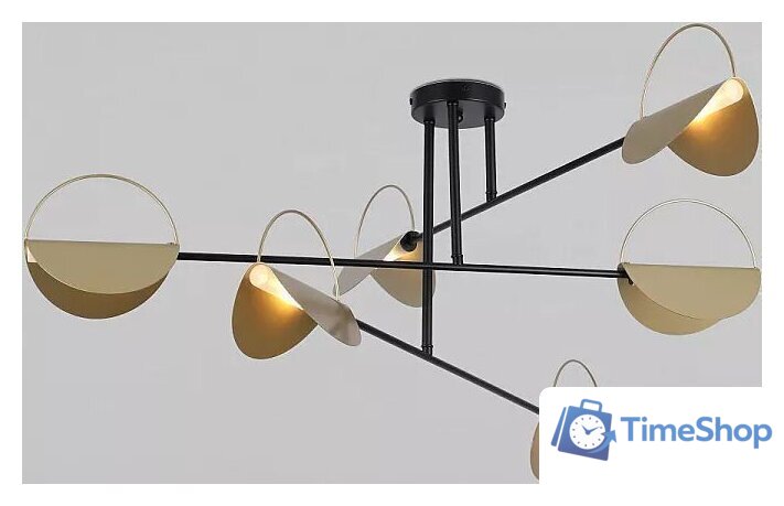 Люстра средней высоты Евросвет Grazia 70148/6 черный/золото - Изображение №1 — Интернет-магазин Time-Shop