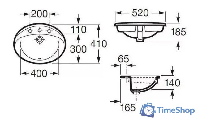 Умывальник Roca Adora 7327204000 - Изображение №2 — Интернет-магазин Time-Shop