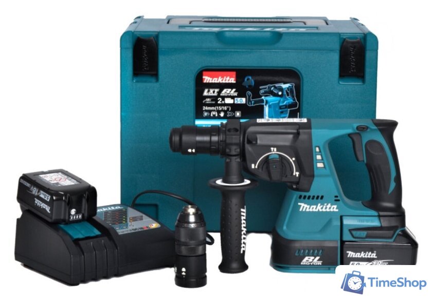 Перфоратор Makita DHR243RTJ (с 2-мя АКБ, кейс) - Изображение №1 — Интернет-магазин Time-Shop