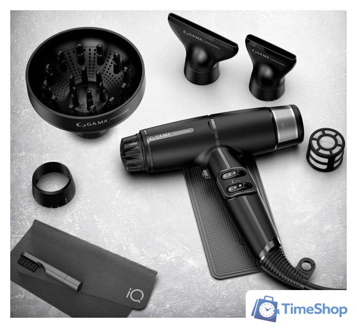 Фен GA.MA IQ Litemax (черный) - Изображение №1 — Интернет-магазин Time-Shop