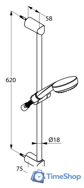 Душевой гарнитур  Kludi Logo [6816005-00] - Изображение №3 — Интернет-магазин Time-Shop