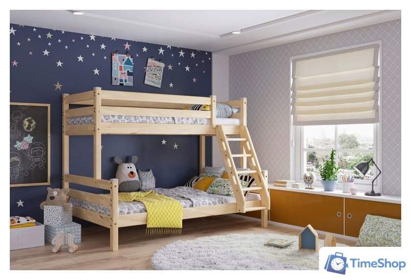 Двухъярусная кровать Мебельград Адель (прозрачный лак) - Изображение №2 — Интернет-магазин Time-Shop