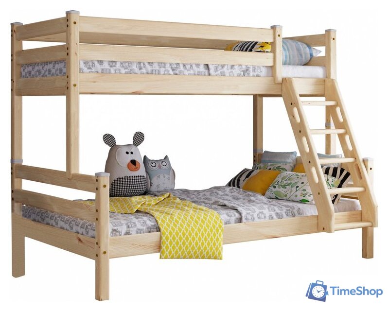 Двухъярусная кровать Мебельград Адель (прозрачный лак) - Изображение №1 — Интернет-магазин Time-Shop