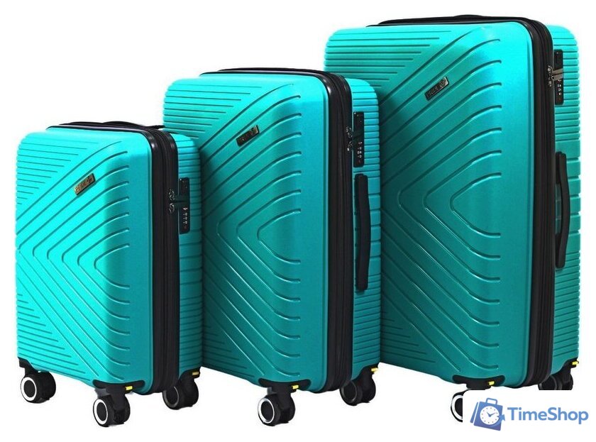 Чемодан-спиннер Pride РР-202 (L, бирюзовый) - Изображение №10 — Интернет-магазин Time-Shop