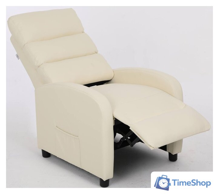 Реклайнер Calviano 2164 (экокожа, бежевый) - Изображение №4 — Интернет-магазин Time-Shop