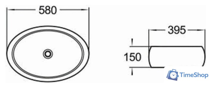 Умывальник Mexen Abril MEX-22015866 - Изображение №2 — Интернет-магазин Time-Shop
