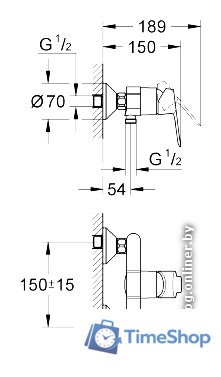 Смеситель Grohe BauEdge 23333000 - Изображение №2 — Интернет-магазин Time-Shop