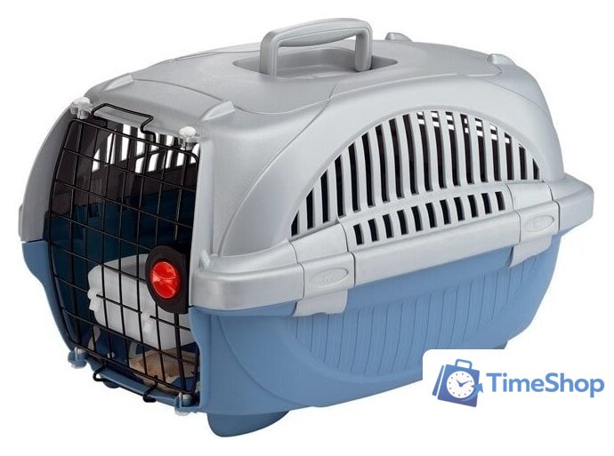 Переноска Ferplast Atlas Deluxe 20 73034899 (серый/голубой) - Изображение №1 — Интернет-магазин Time-Shop