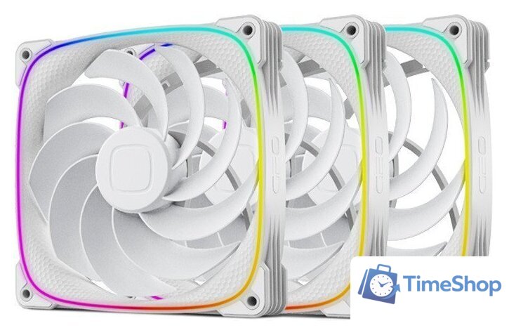 Комплект вентиляторов для корпуса Geometric Future Squama 2503R-14 Triple Pack (белый) - Изображение №1 — Интернет-магазин Time-Shop