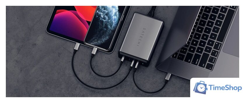 Сетевое зарядное Satechi 108W Pro Type-C PD Desktop Charger (американская вилка) - Изображение №10 — Интернет-магазин Time-Shop