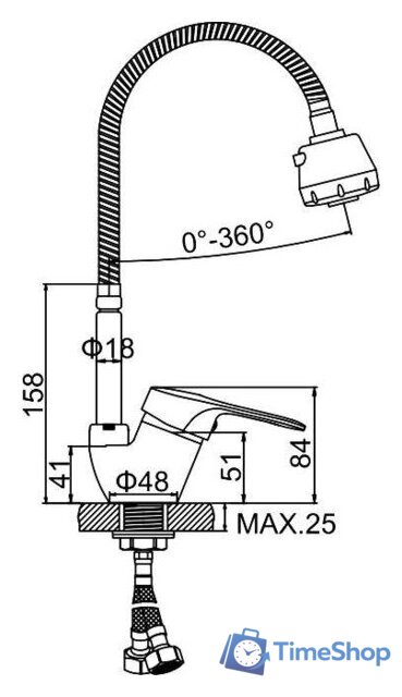 Смеситель Ledeme L4368-B - Изображение №2 — Интернет-магазин Time-Shop