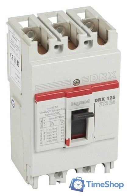 Выключатель автоматический Legrand DRX 12563A 3P 36kA 27224 - Изображение №1 — Интернет-магазин Time-Shop