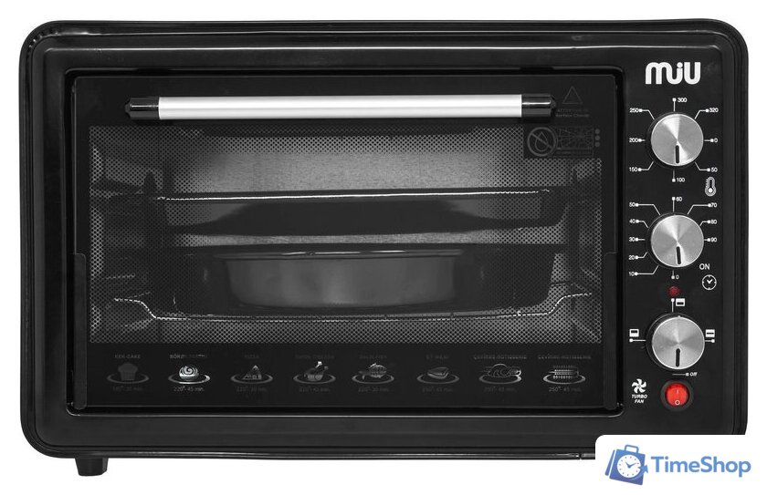 Мини-печь MIU MO-40002KB (черный) - Изображение №1 — Интернет-магазин Time-Shop