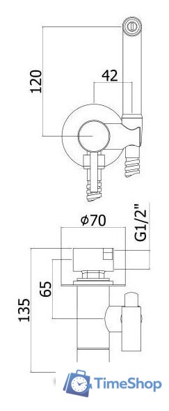 Гигиенический душ Paffoni ZDUP110ST - Изображение №2 — Интернет-магазин Time-Shop