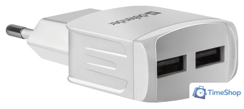 Сетевое зарядное Defender UPA-22 (белый) - Изображение №2 — Интернет-магазин Time-Shop