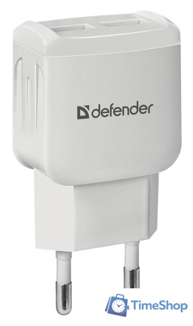 Сетевое зарядное Defender UPA-22 (белый) - Изображение №1 — Интернет-магазин Time-Shop
